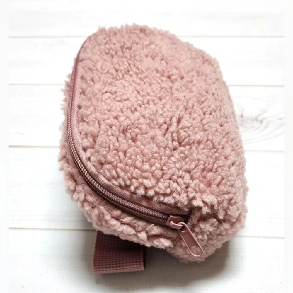 Pink Sherpa Fuzzy Belt Bag - New Without Tags